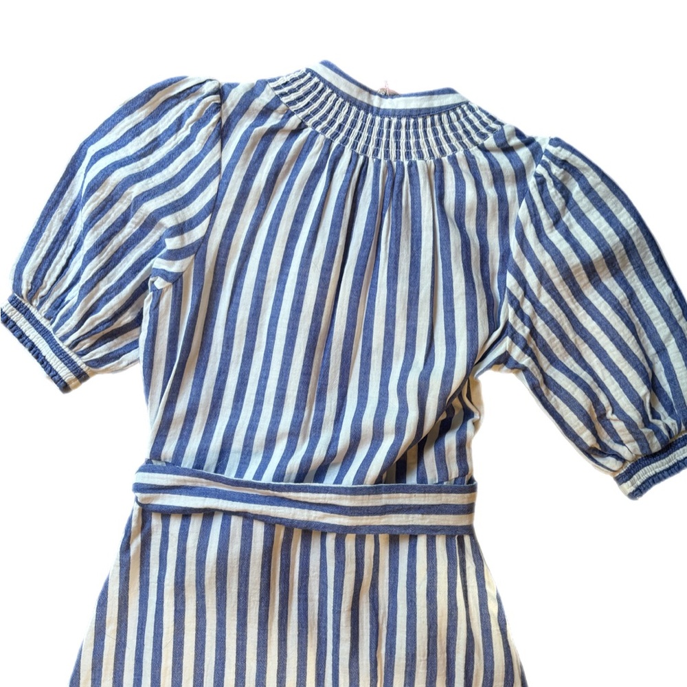 NWT Boden Ada Double Cloth Midi Dress Size 2 Blue White Stripe Coastal Preppy - Picture 15 of 16